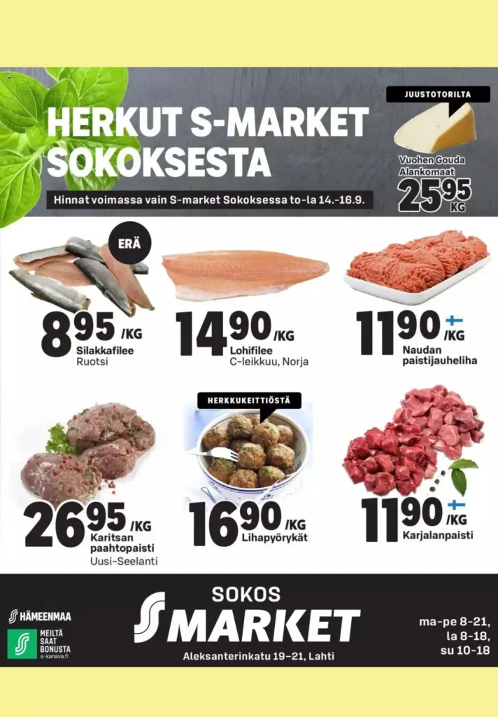 s market tarjoukset mäntyharju